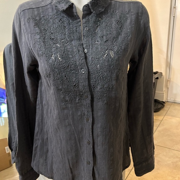 5/25$ Must Buy 5!! Free people crochet lace blouse shirt top - Picture 1 of 8